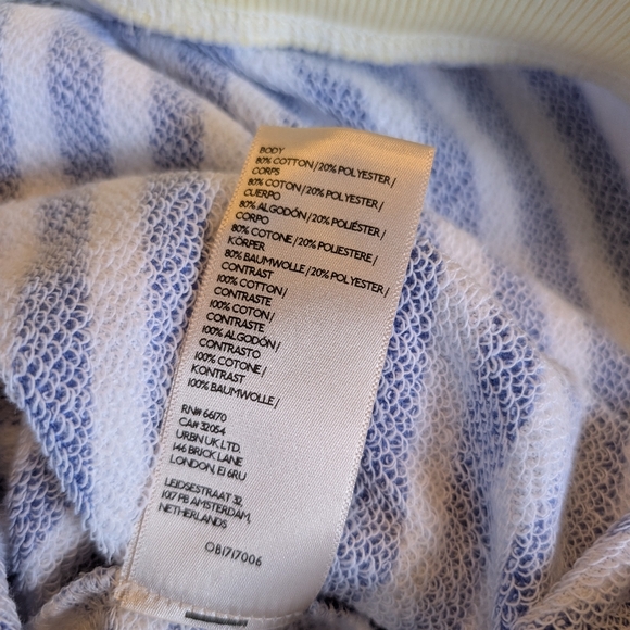 WE THE FREE Free People Classic Pullover Sweatshirt in Blue Combo Size XL - Picture 12 of 14